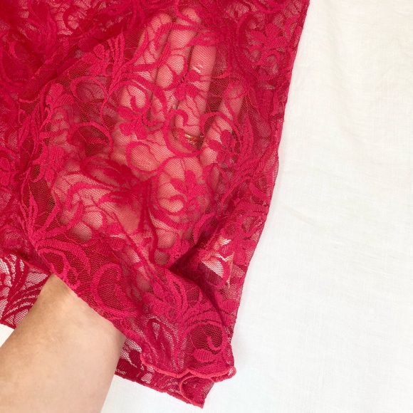 Jolie Red Lace Chemise Slip Dress Nighty - Picture 9 of 9